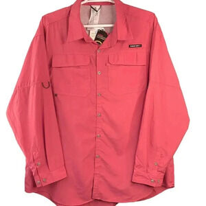 Little Donkey Andy New Outdoor Fishing Shirt Jacket Tactical Size 4XL Coral
